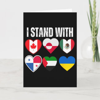 Tarjeta I Stand With Canada Greenland Mexico Panama Gaza U