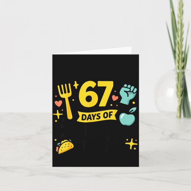 Tarjeta I Survived 67 Days Of Cafeteria Chaos Lunch Lady S (Anverso)
