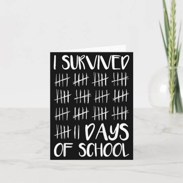 Tarjeta I Survived 67 Days Of School Funny 67 Meme Tally M (Anverso)
