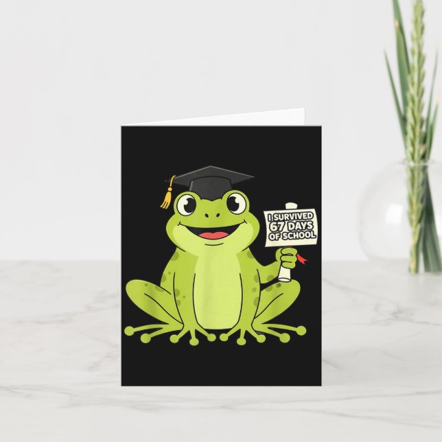 Tarjeta I Survived 67 Days Of School Funny 67 Teachers Stu (Anverso)