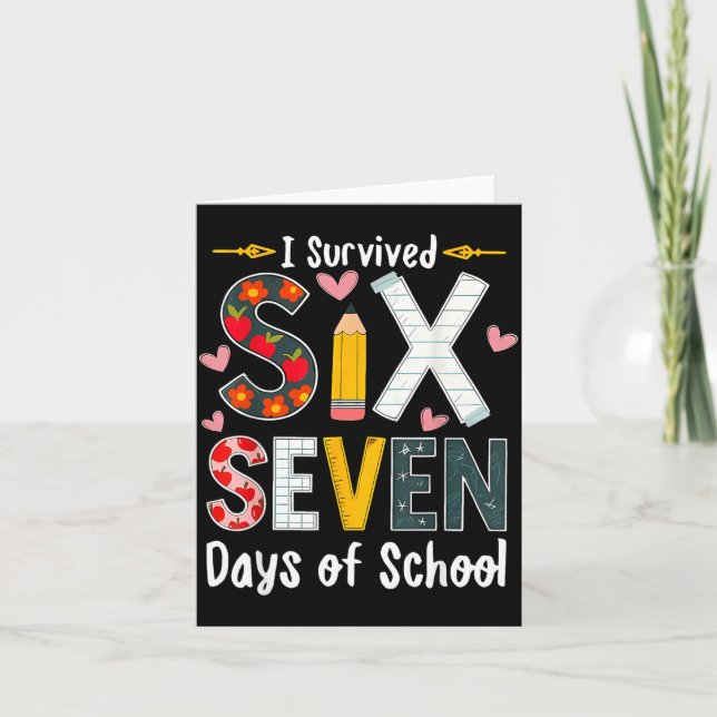 Tarjeta I Survived 67 Days Of School Funny 67 Teachers Stu (Anverso)