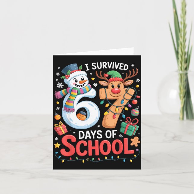 Tarjeta I Survived 67 Days Of School Funny Meme Six Seven  (Anverso)
