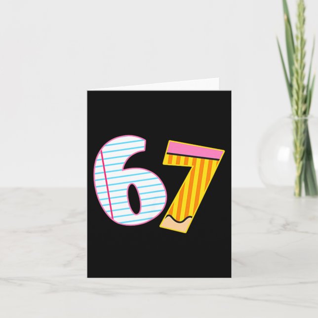 Tarjeta I Survived 67 Days Of School Funny Meme Teacher 2  (Anverso)