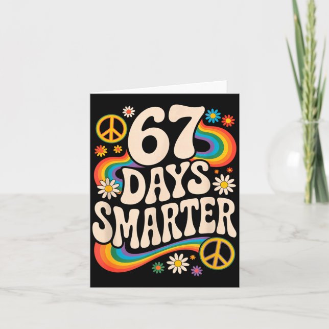 Tarjeta I Survived 67 Days Of School Funny Six Seven 6 7 M (Anverso)