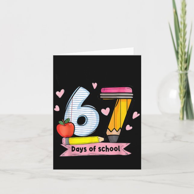 Tarjeta I Survived 67 Days Of School Teacher Student Six S (Anverso)