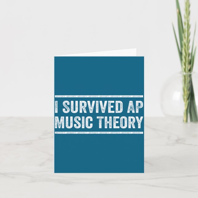Tarjeta I Survived Ap Music Theory Funny Ap Examination Qu (Anverso)