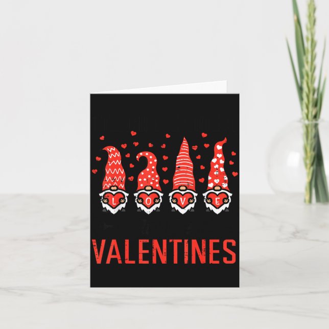 Tarjeta I Teach Cutest Little Valentines Gnomes Love Teach (Anverso)