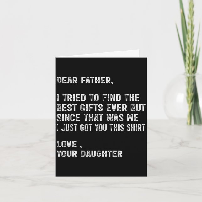 Tarjeta I Tried To Find The Funny Father Fathers Day Mens  (Anverso)