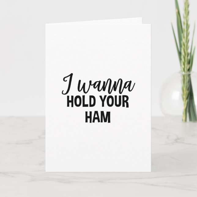 Tarjeta I Wanna Hold Your Ham Thanksgiving Funny Group Mat (Anverso)
