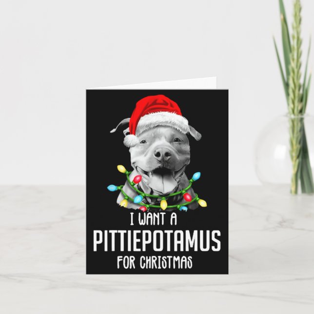 Tarjeta I Want A Ttietamus For Christmas Funny Tbul  (Anverso)