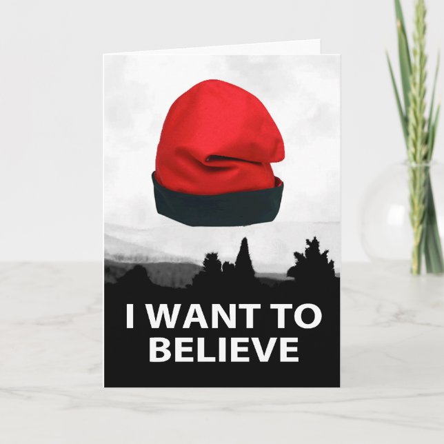 Tarjeta I want to believe - Barretina (Anverso)