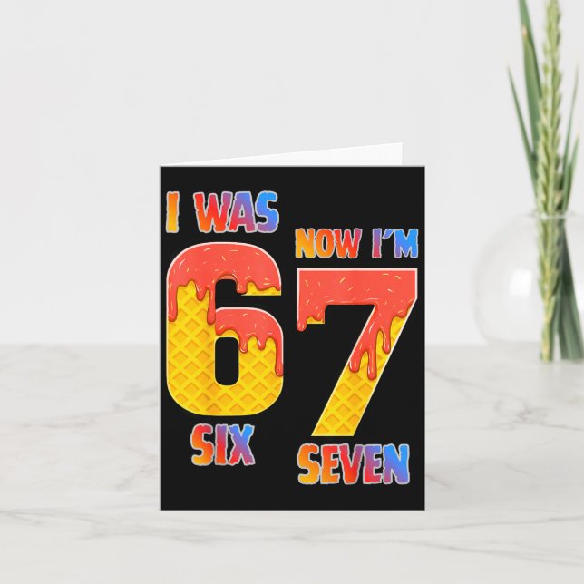 Tarjeta I Was 6 Now I'm 7 Year Old 7th Birthday Boy 7 Year (Anverso)