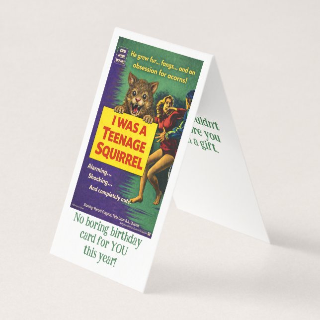 Tarjeta I was a teenage squirrel (Anverso)