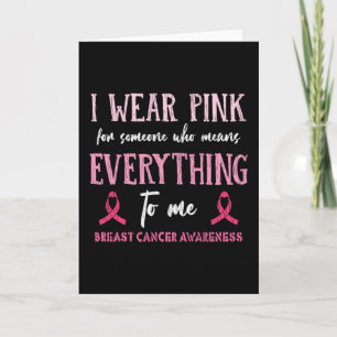 Tarjeta I Wear Pink Breast Cancer Awareness Family Matchin