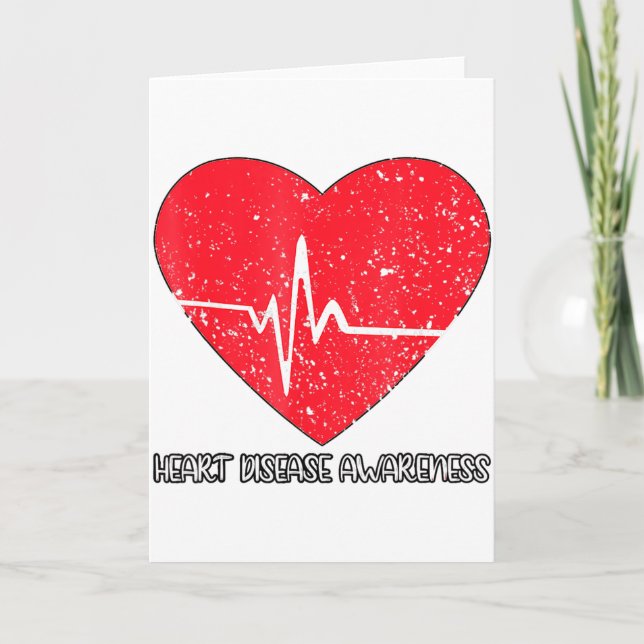 Tarjeta I Wear Red To Fight Heart Disease Awareness _1  (Anverso)