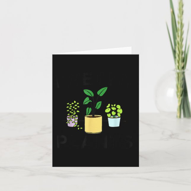 Tarjeta I Wet My Plants _ Gardening Gift Gardener  (Anverso)