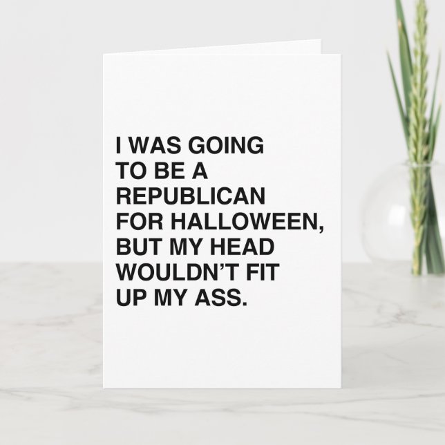 TARJETA IBA A SER UN REPUBLICANO PARA HALLOWEEN (Anverso)