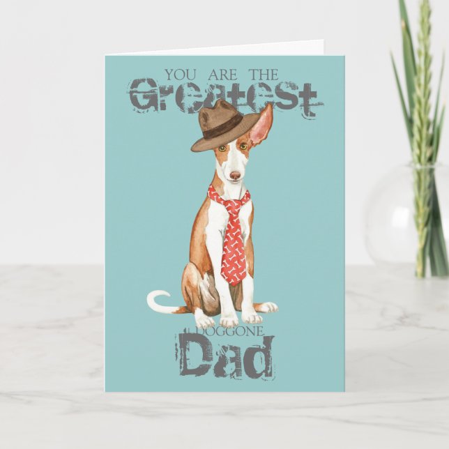 Tarjeta Ibizan Hound Dad (Anverso)