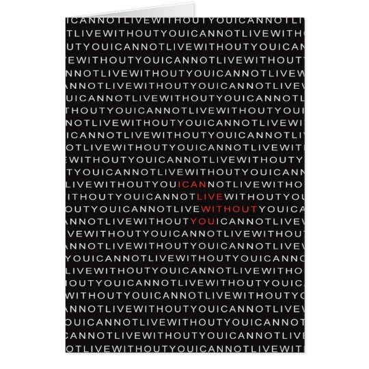 Tarjeta ICanLiveWithoutYou