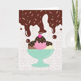 Tarjeta Ice Cream Sundae Blank