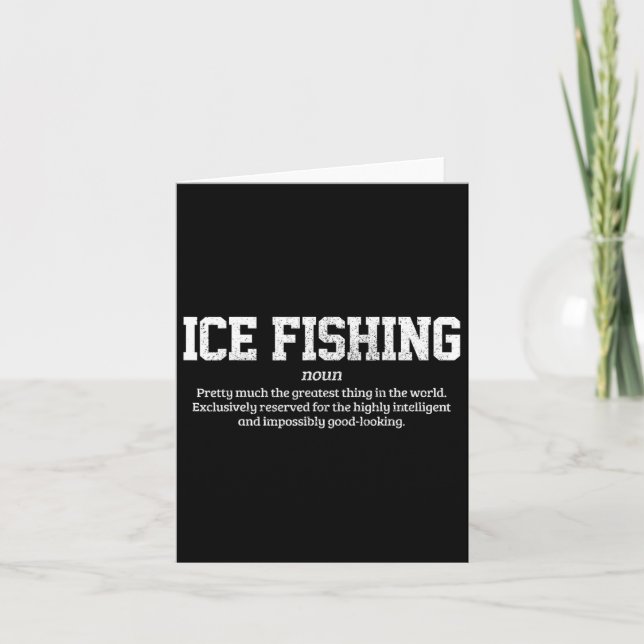 Tarjeta Ice Fishing Definition Funny Ice Fisherman Gift (Anverso)