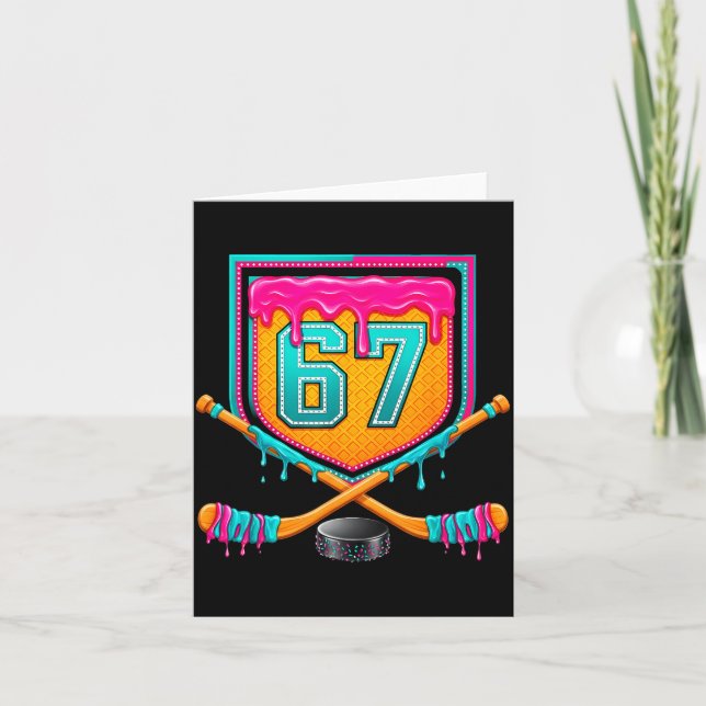 Tarjeta Ice Hockey Drip Number 67 Ice Hockey Player  (Anverso)
