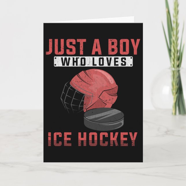 Tarjeta Ice Hockey Player Ice Hockey Fan Goalie Boys Ice H (Anverso)