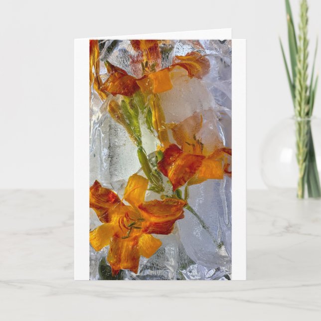 Tarjeta Iced Lilies, (Anverso)