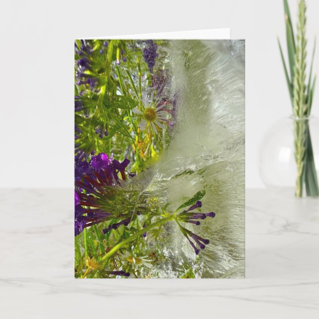 Tarjeta Iced Lilies, (Anverso)