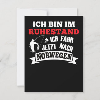 Tarjeta Ich Bin Im Ruhestand Angelurlaub Norwegen Lustig