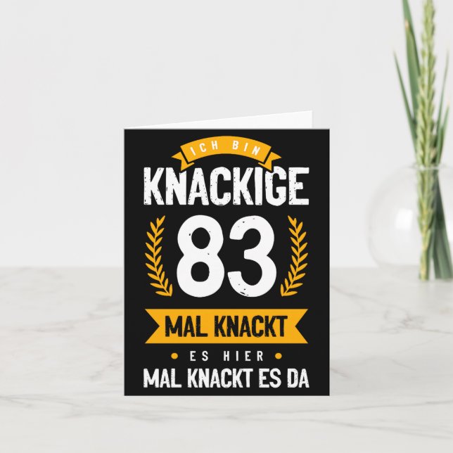 Tarjeta Ich Bin Knackige 83 Mal Knackt Es Hier Mal Knackt  (Anverso)