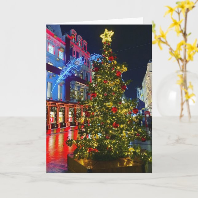 Tarjeta Iconic London - Christmas (flor amarilla)