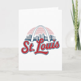 Tarjeta Iconic St. Louis Gateway Arch, Retro Style