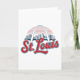 Tarjeta Iconic St. Louis Gateway Arch, Retro Style