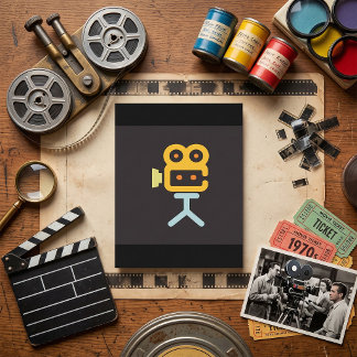 Tarjeta Icono de cámara de cine Equipo mínimo de película