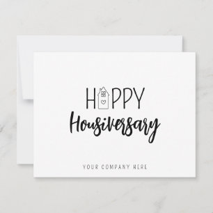 Tarjeta Icono de Casa Moderna Feliz Aniversario de Casa