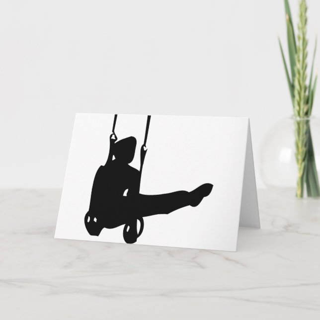Tarjeta icono de gimnasta negra (Anverso)