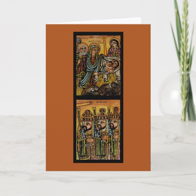 Tarjeta Icono de la Natividad Etíope (Anverso)