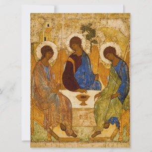 Tarjeta Icono de la Santa Trinidad de Andrei Rublev religi