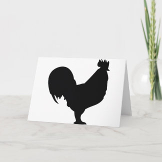 Tarjeta icono del gallo negro