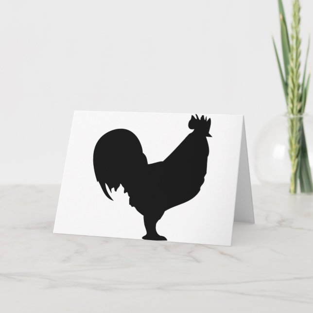 Tarjeta icono del gallo negro (Anverso)