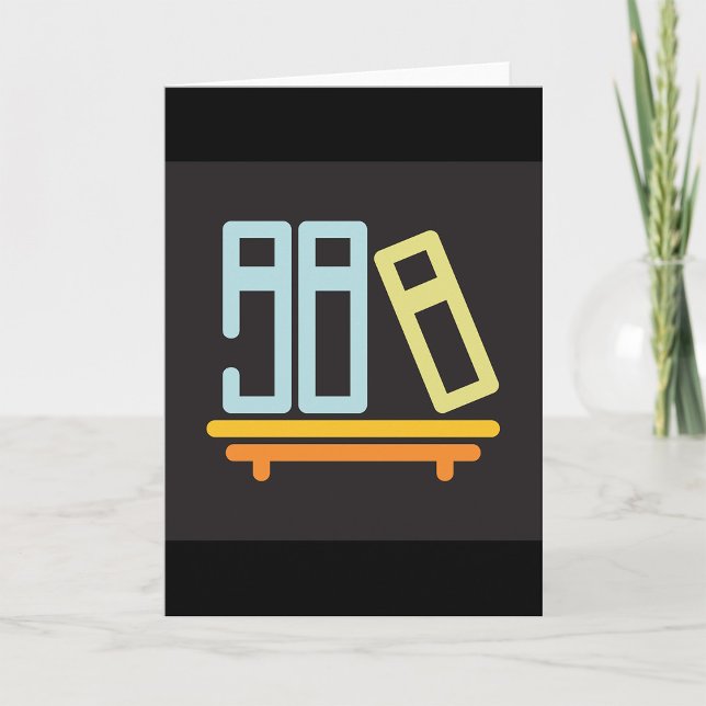 Tarjeta Icono gráfico de biblioteca minimalista (Subido por el creador)