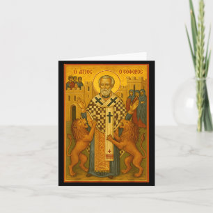 Tarjeta Icono Ortodoxo de San Ignacio de Antioquía