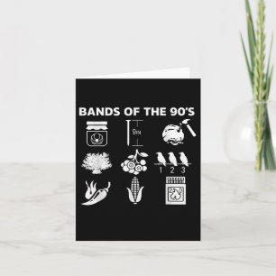 Tarjeta Iconos de bandas de música de los 90 Cultura popul