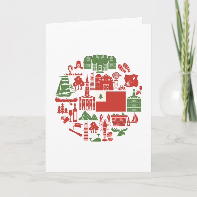 Tarjeta Iconos de Nueva Inglaterra (Anverso)