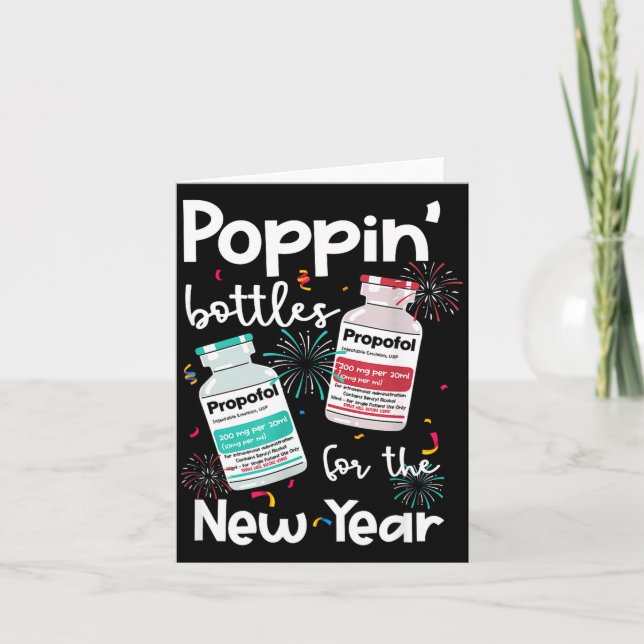 Tarjeta Icu Nurses New Year Eve Outfits Pn Bottles Cu Er N (Anverso)