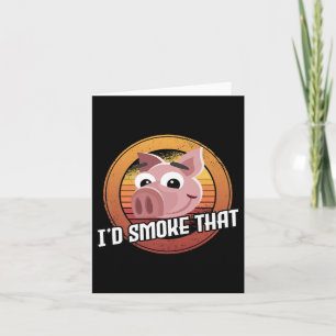 Tarjeta Id Fumar Ese Cerdo Cerdo Bbq Fumador De Carne Me B