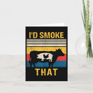 Tarjeta Id Fumar Ese Funny Bbq Fumador De Barbeque Parrill