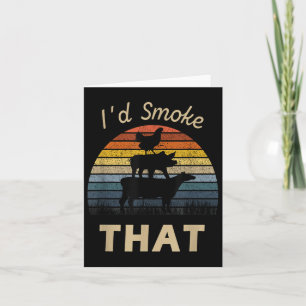 Tarjeta Id Fumar Ese Funny Parrillero Bbq Humo De Carne Vi