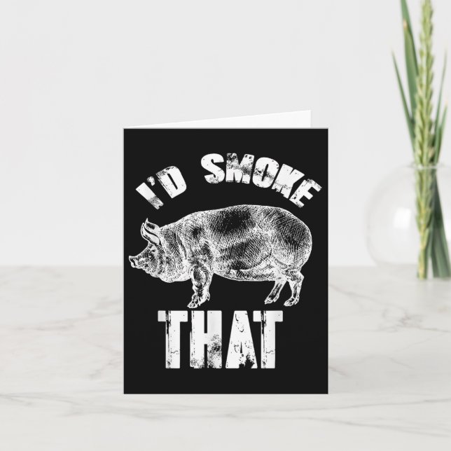 Tarjeta Id Smoke That - Gracioso Cerdo Bbq (Anverso)